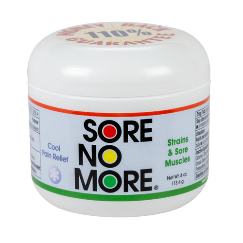 Sore No More Cool Relieving Gel for Aches & Pains in Muscles & Joints associated with Strains, Bruises & Sprains | Absorbs Quickly with a Refreshing Lemon Aroma | 4 oz Jar