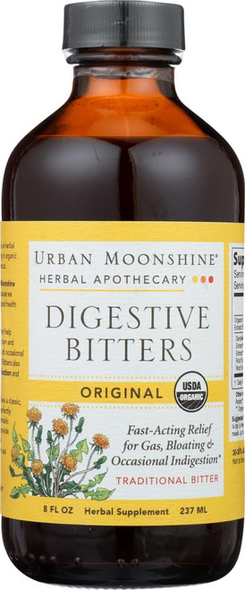 Urban Moonshine Original Digestive Bitters Traditional Organic Herbal Supplement 8 FL OZ (Pack of 1)
