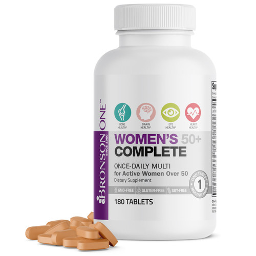 Bronson ONE Daily Women’s 50+ Complete Multivitamin Multimineral, 180 Tablets