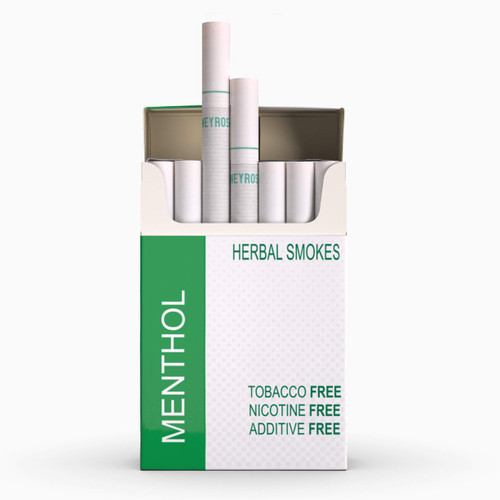 Honeyrose Menthol - Tobacco & Nicotine Free Herbal Cigarettes, 100% Natural, Made in England