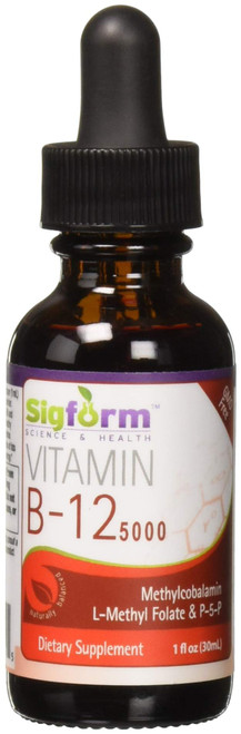 SIGFORM Vitamin B12 5000 Sublingual, 0.02 Pound