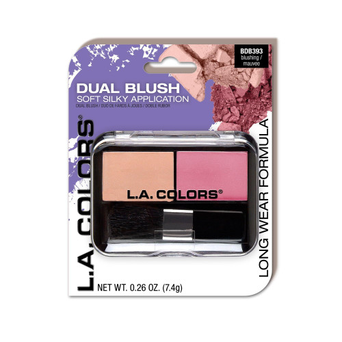 L.A. COLORS Dual Blush (carded), Blushing/Mauvee CBDB393