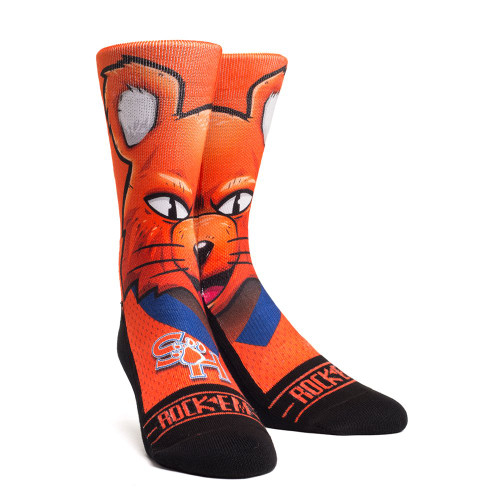 NCAA Sam Houston State Bearkats Custom Athletic Crew Socks, Large/X-Large, Sammy Bearkat Mascot