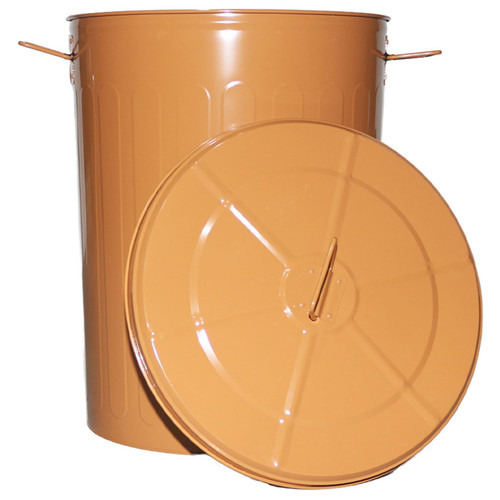 MARKSON 20 Gallon Metal Trash Can with Lid Outdoor Galvanized Steel Copper MARKSON 20 Gallon Metal Trash Can with Lid Outdoor Galvanized Steel Copper