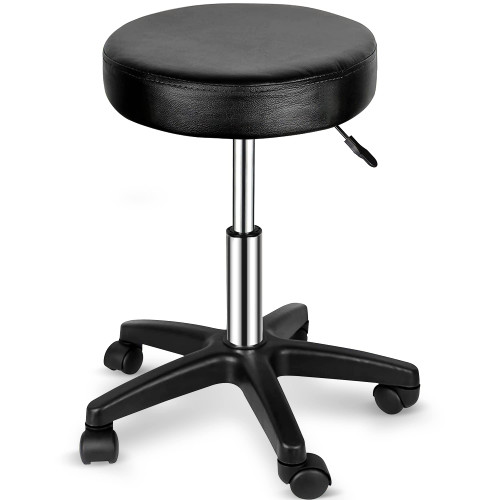 Nova Microdermabrasion Rolling Stools with Wheels PU Leather Adjustable Height Swivel Stools Chair for Salon Bar Tattoo Home Office Massage Medical Spa 350lb Weight Capacity