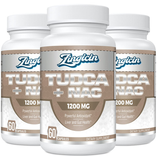 Zingicin TUDCA with NAC Supplement 1200mg - 180 Capsules,Powerful TUDCA Bile Salt Plus N-Acetyl-Cysteine,Antioxidant Supplements for Liver,Digestion Zingicin TUDCA with NAC Supplement 1200mg - 180 Capsules,Powerful TUDCA Bile Salt Plus N-Acetyl-Cysteine,Antioxidant Supplements for Liver,Digestion