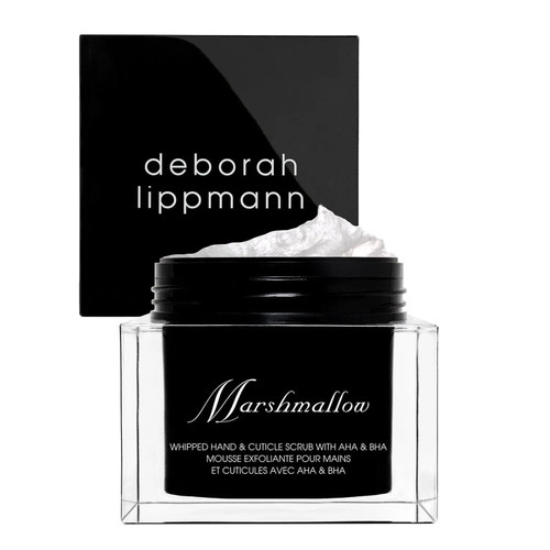 Deborah Lippmann Marshmallow Hand Exfoliator | Whipped Hand and Cuticle Scrub with AHA and BHA | Creamy Marshmallow Scent | 2.5 Oz