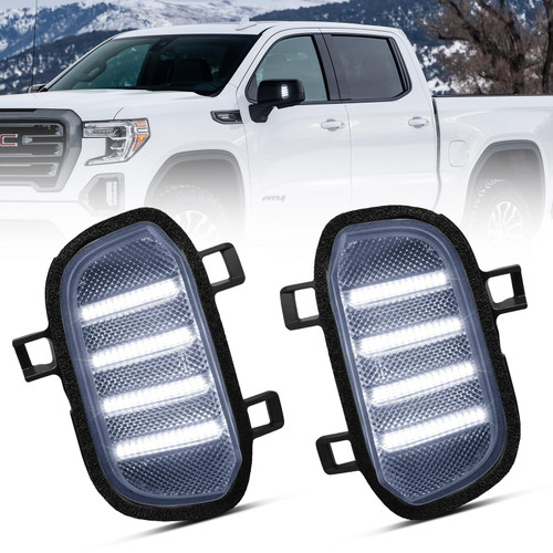 NEIFILES LED Side Mirror Task Light for Chevy Silverado GMC Sierra 1500 2019-2022 White Front Towing Mirror Spot Lamps Clear Lens NEIFILES LED Side Mirror Task Light for Chevy Silverado GMC Sierra 1500 2019-2022 White Front Towing Mirror Spot Lamps Clear Lens