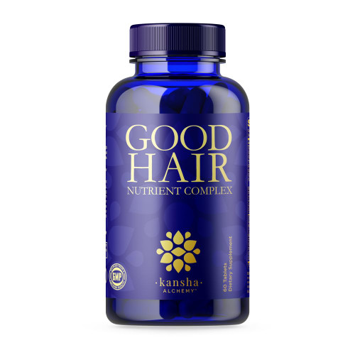 Kansha Alchemy Good Hair Growth Vitamins with Biotin for Longer, Thicker Hair - Ideal for All Hair Types - Plus DHT Blocker & Saw Palmetto, 60 Tabs