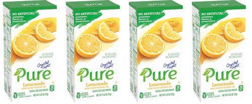 Crystal Light Pure Lemonade Drink Mix, 10-Quart Canister (4 Canister Pack)