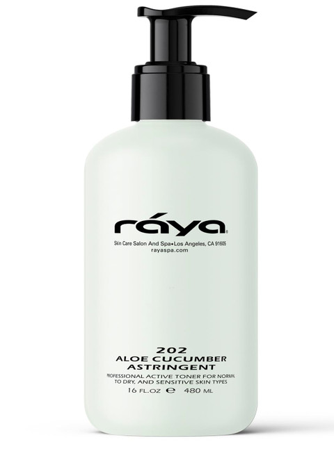 RAYA Aloe Cucumber Astringent 16 oz (202) | Gentle Pore Tightening and Smoothing Facial Toner for Dry and Sensitive Skin | Helps Refine, Cool, and Sooth | Smooths Complexion When Used Before Make-Up