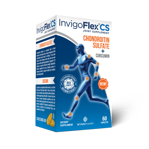 INVIGOFLEX® CS - Chondroitin Sulfate with Turmeric Curcumin Non GMO for Knee, Hand, Back & Hip Premium Joint Supplement