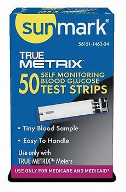 Sunmark TrueMetrix Blood Glucose Test Strips - 50 ct, Pack of 3