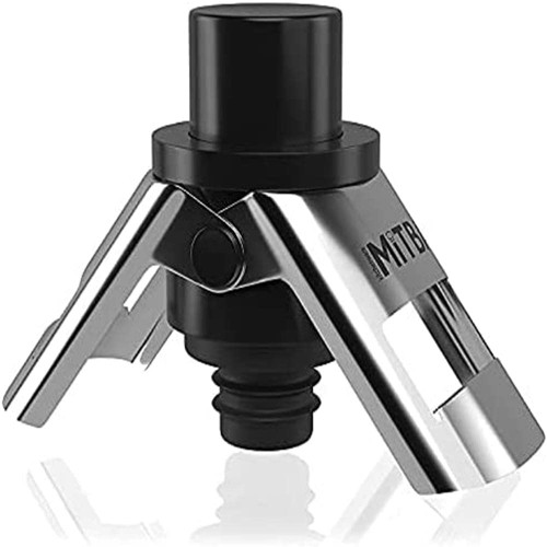 Champagne Stopper by MiTBA Bottle Sealer with a Built In Pressure Pump for Prosecco, Cava,and Sparkling Wine. Let the Cork Fly and Keep Your Fizz’s Bubbles. Stainless Steel, Accessories for Champagne