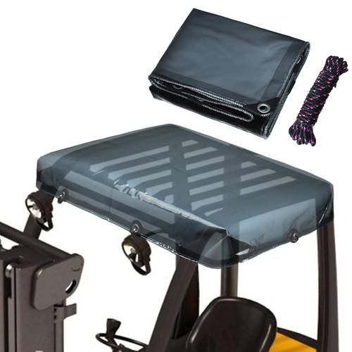 Amerbro Universal Tinted Clear Forklift Cover - UV Protection Rain Cover - Heavy Duty Waterproof Vinyl Materials - 33 x 45in
