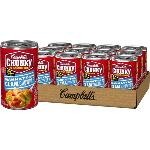 Campbell''s Chunky Soup, Manhattan Clam Chowder, 18.8 Ounce Can (Case Of 12), brand is Campbell''s Campbell''s Chunky Soup, Manhattan Clam Chowder, 18.8 Ounce Can (Case Of 12), brand is Campbell''s