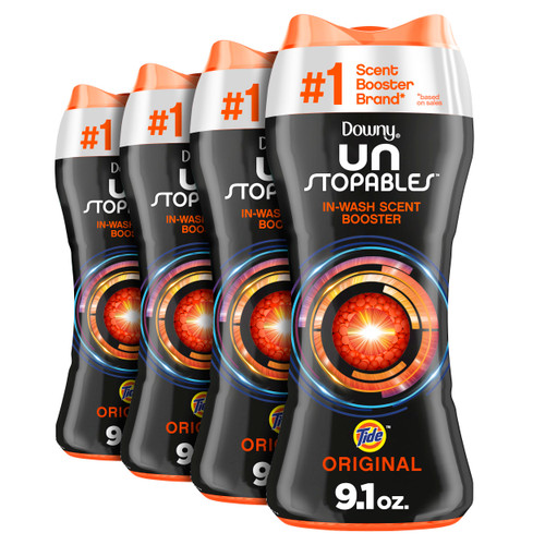 Downy Unstopables Beads, Tide, 9.1 oz (4 Pack)