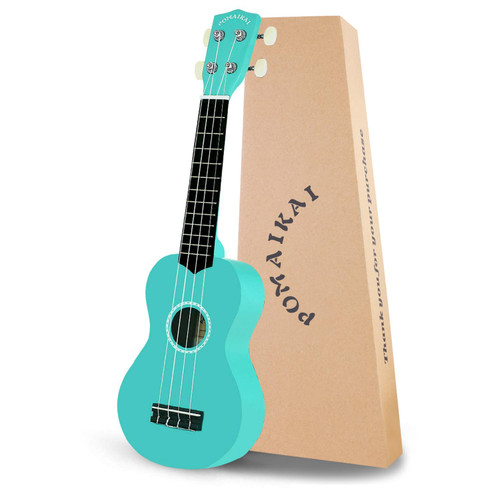 POMAIKAI Soprano Ukulele Starter Wood Ukele Hawaiian Guitar Ukelele 21" Beginner and Students (Blue) POMAIKAI Soprano Ukulele Starter Wood Ukele Hawaiian Guitar Ukelele 21" Beginner and Students (Blue)