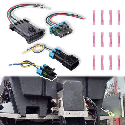 GYUPTRK Auger/Spinner Wire Repair Harness Fit for Buyers SaltDogg SHPE2000 SHPE1500 SHPE4000 PRO2000 PRO2500 Male and Female Kit, Spinner and Auger Kit Replace 3017233 3017238