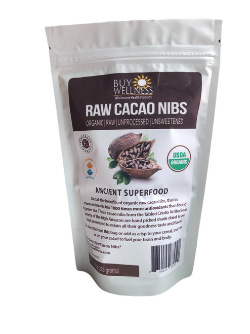 Buy Wellness Raw Organic Cacao Nibs Pure Criollo Cocoa Bean Nibs Crunchy Natural Chocolate Gluten Free Keto Paleo Friendly Cacao Super food Raw cocoa beans packed with antioxidants