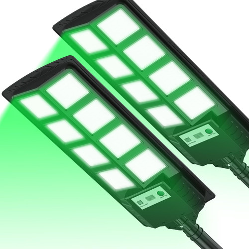 VowelsOne Hog Lights for Night Hunting,Powered Feeder Light(Green) 12000LM Solar Lights for Hunting Hogs, Coyote, Varmint, Deer, Motion Activated Feeder-2Pack