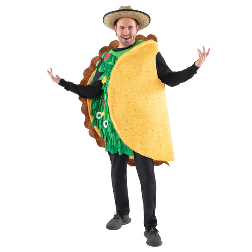 Spooktacular Creations Taco Costume Adult Men Realistic Deluxe Set for Halloween Dress Up Party Theme Activities