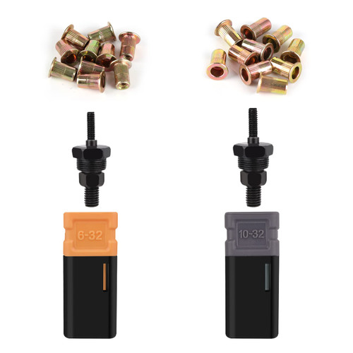 NEXTACK Rivet Nut Tool Mandrel Tip & Nosepiece Set 6-32, 10-32 & 20 Rivnut Kit for NT600, NT700 & NT800, Rivnut Tool 607 & 1442 Swap Spare Parts, Nutsert Kit Accessories