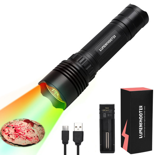 LUMENSHOOTER B2 Blood Tracking Light for Deer, Blood Tracker Flashlight for Hunting, Deer Hunting Accessories for Men