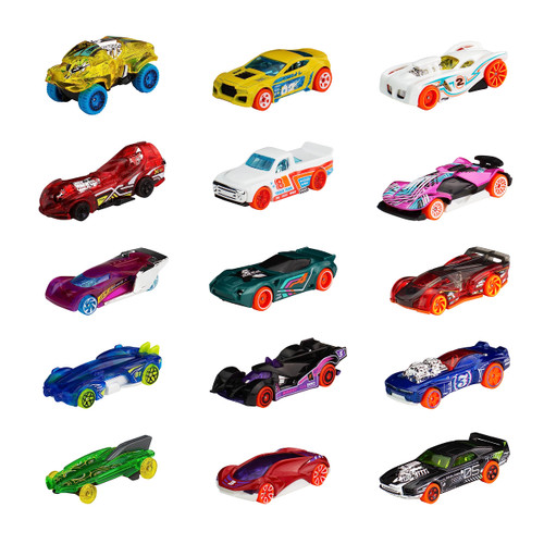 Hot Wheels Toy Cars & Trucks, Track Bundle Set of 15, 3 Different Track-Themed Packs of 5 1:64 Scale Vehicles for Collectors & Kids