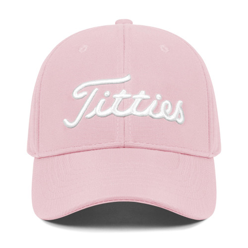 Bamveio Titties Hat Tittiess Golf Hats for Men Women,Funny Tittes Hat, Titliest Cap, Pink and White