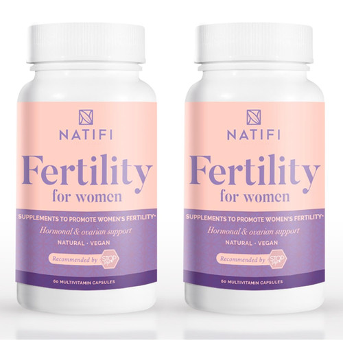 Natifi (2 Bottles Fertility Prenatal Vitamins Regulate Cycles Balance Hormones, Aid Ovulation. Conception Multivitamin for Women. 60 Caps Folic Acid, Myo Inositol, Vitex
