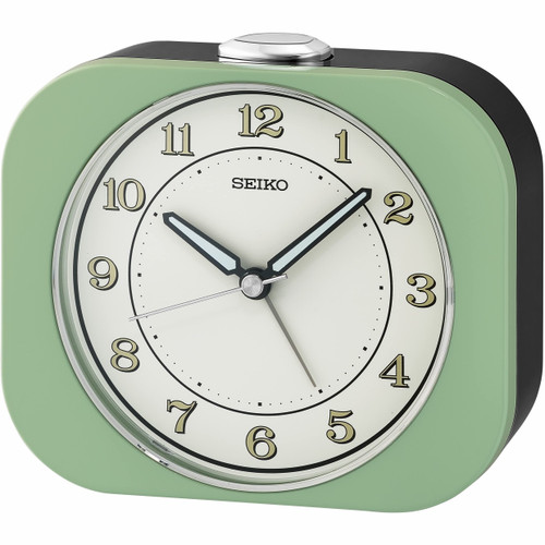 Seiko Kyoda Bedroom Alarm Clock, Metallic Green