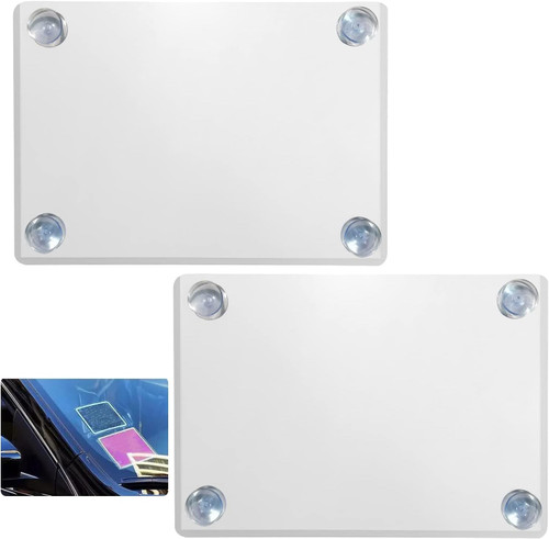 MOTAIN Rideshare Sign/Parking Permit Clear Sun Protection Holder - 2 Pack PVC Removable Pocket Holder - Includes 8 Upgraded Strong Suction Cups MOTAIN Rideshare Sign/Parking Permit Clear Sun Protection Holder - 2 Pack PVC Removable Pocket Holder - Includes 8 Upgraded Strong Suction Cups