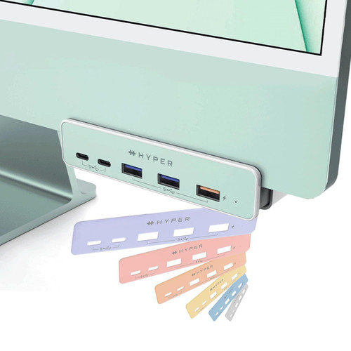 HyperDrive 5 in 1 USB-C Hub for iMac 24 Inch [Type-c Integrated Expansion Clamp Type USB-C Hub 5 Ports] 2021 imac Hub HP-HD34A6