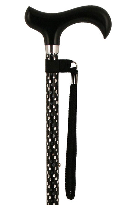 Adjustable Black Elegant Engraved Cane