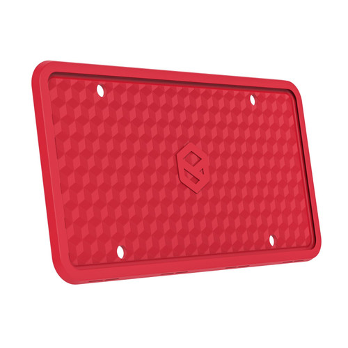 Rightcar Solutions Silicone License Plate Frames | The Original Premium Grade Silicone Car Plate Frame | Rust Proof, Rattle Proof, Weather Proof License Plate Holder (Red)