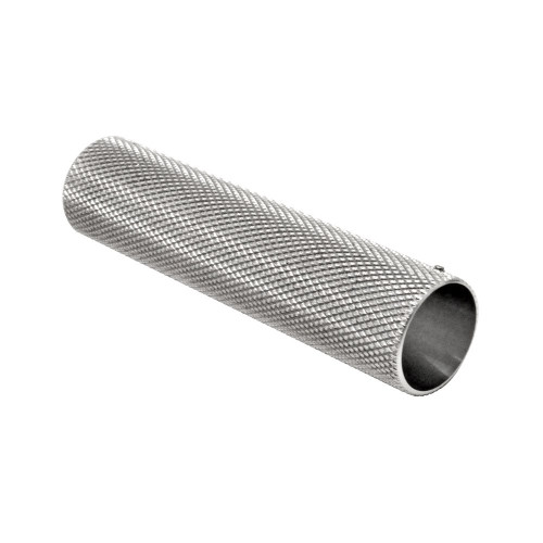Knurled Aluminum Internal Throttle Sleeve for Rubber Grips & 1" Handlebars - Designed to Work with Custom Harley Bobber Chopper Builds - CNC Machined 6061 Aluminum - Includes Hardware - Made in USA