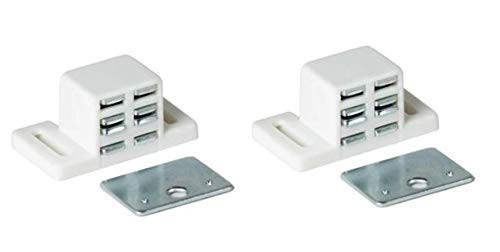 MPJ Extra Strong High Magnetic Catch - White/Nickel (2)