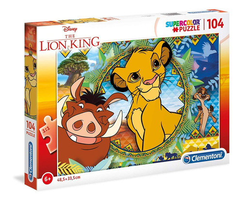 Clementoni - 27287 - Supercolor Lion King Puzzle for children-104 Pieces
