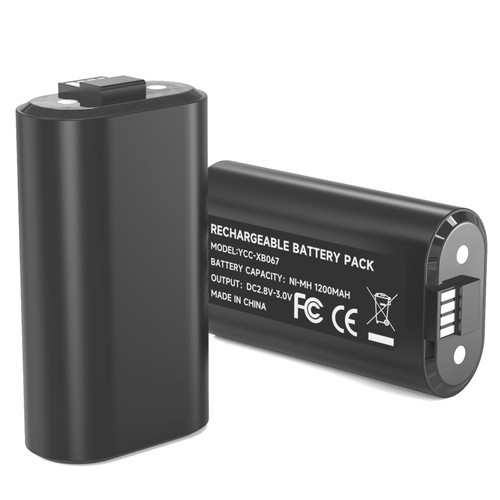 YCCSKY Controller Battery Pack for Xbox One/Xbox Series X|S, 2 X 1200mAh Rechargeable Battery Pack Play and Charge Kit for Xbox One X/S