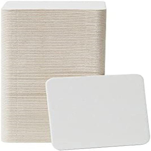 BAR DUDES™ Cardboard Coasters 100 Pack 4 x 4 inch Square - White Blank Coasters Bulk Set - Paper Coasters for Drinks, DIY, Kids Arts and Crafts