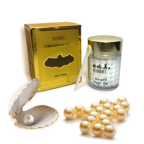 Xishimei Bio Gold Pearl Cream - 2 In 1 Pearl Gel and Day Cream – Anti-Aging Face Cream and Acne Spot Treatment – Dry Skin Moisturizer for Face – Dark Spot Corrector with Gold and Pearl Powder, 2 Ounce 60 gram.