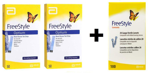 ABT Inc Optiums Test Strips 100 Strips