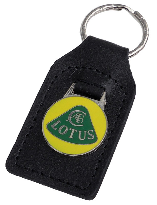 Triple-C Lotus Leather and Enamel Key Ring Key Fob Triple-C Lotus Leather and Enamel Key Ring Key Fob