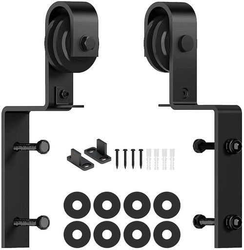 skysen Heavy Duty Sliding Barn Door Hardware Single Track Bypass Double Door Kits Roller Set (Bypass J Hanger Set) skysen Heavy Duty Sliding Barn Door Hardware Single Track Bypass Double Door Kits Roller Set (Bypass J Hanger Set)