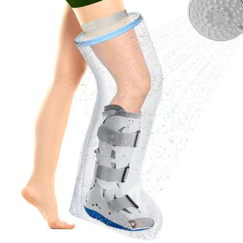 Adult Leg cast Protector for Shower, Waterproof Shower Bandage and Cast Cover Full Leg Watertight Protection to Broken Leg, Knee, Foot, Ankle Wound, Burns 100% Reusable (Full Leg 43.5"20"9.8")