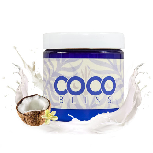 Coco Bliss Natural Coconut Oil Lubricant, Intimate Moisturizer, Lube for Him and Her, Personal Massage Oil, Silky Smooth Moisturizer with Vanilla Extract and Almond Oil, 4/8 Fl Oz