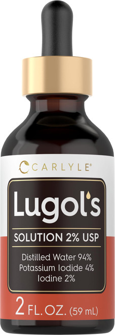 Carlyle Lugols Iodine 2 Percent 2 fl oz | Potassium Iodide and Iodine Solution 2% Liquid Drops