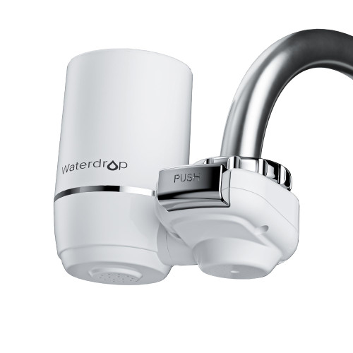 Waterdrop Sink Filter Water Faucet for Skin Care, Bathroom Faucet Filter, 320 Gallons, NSF Certified Water Purifier, 0.01μm Ultra-Filtration System, Reduces Chlorine Lead-Free Material, 1 Filter White
