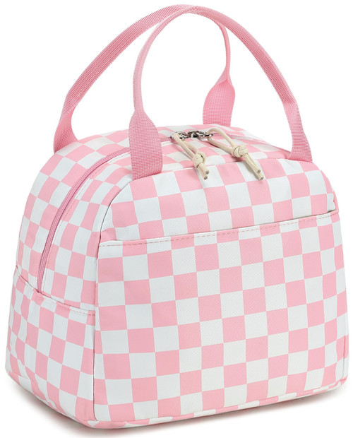 LEDAOU Lunch Box for Women Insulated Lunch Bag Lunch Tote Bags Leakproof Cooler Lunch Case for Travel Work Picnic (Pink Checkered) LEDAOU Lunch Box for Women Insulated Lunch Bag Lunch Tote Bags Leakproof Cooler Lunch Case for Travel Work Picnic (Pink Checkered)